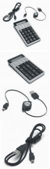 Dicota Abacus Pro Клавиатура ввода, калькулятор и HUB с двумя портами USB, 12 клавиш с функциями, 136 x 75 x 20 мм, Dicota