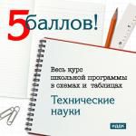 5 баллов! Весь курс школьной программы в схемах и таблицах. Технические науки