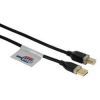 Кабель USB 2.0 A-B (m-m), 3.0 м, позолоченные контакты, черный, Hama     [ObF]